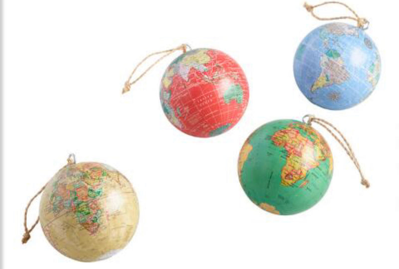 Custom Globe Ornament - 3'' Paper Mache Ball