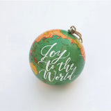 Custom Globe Ornament - 3'' Paper Mache Ball